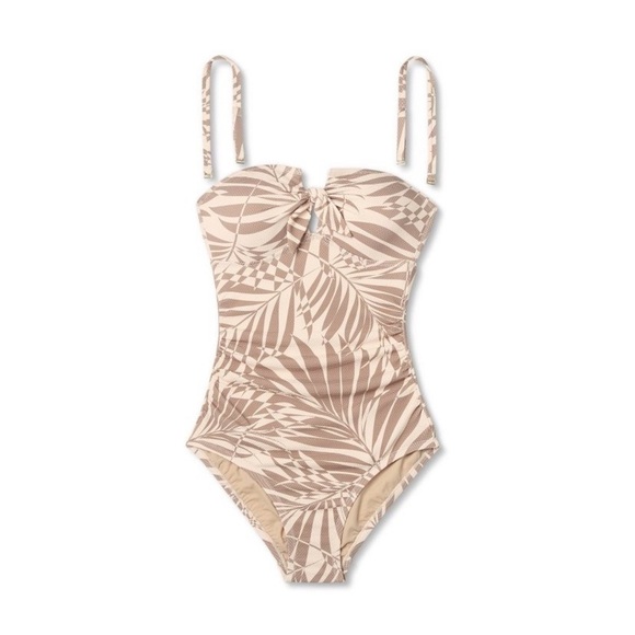 Women's Pique Bandeau Full Coverage One
Piece Swimsuit - Kona Sol Light Beige XS - Picture 1 of 8